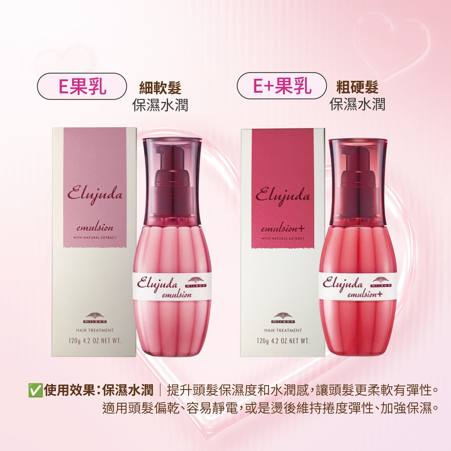 MILBON｜生命果油 - 果乳 | 輕果油 | 精華乳 | 修護果乳 | 抗曬修護乳